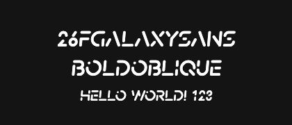 26FGalaxySans-BoldOblique