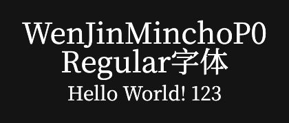 WenJinMinchoP0-Regular